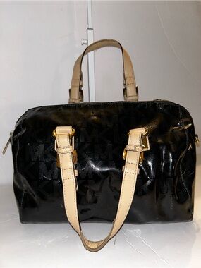 Michael Kors Black Patent Grayson Satchel